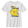 thumbnail image 1 of Boy's Pokemon Pikachu Laughing Graphic Tee White Medium, 1 of 4