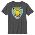 thumbnail image 1 of Boy's Pokemon Pikachu Rocks  Graphic Tee Charcoal Heather Large, 1 of 5