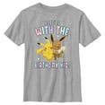 thumbnail image 1 of Boy's Pokemon Pikachu and Eevee Besties with the Birthday Kid  Graphic Tee Athletic Heather Large, 1 of 5