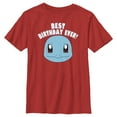 thumbnail image 1 of Boy's Pokemon Squirtle Best Birthday Ever  Graphic Tee Red Small, 1 of 4
