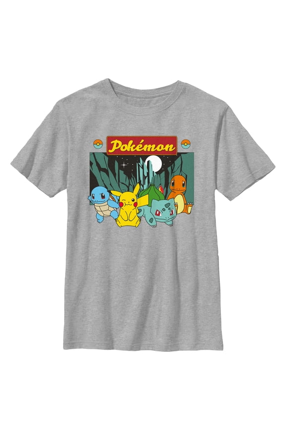 Boy's Pokemon Starters Portrait Graphic T-Shirt