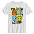 thumbnail image 1 of Boy's Pokemon Starters Rocks  Graphic Tee White X Large, 1 of 4