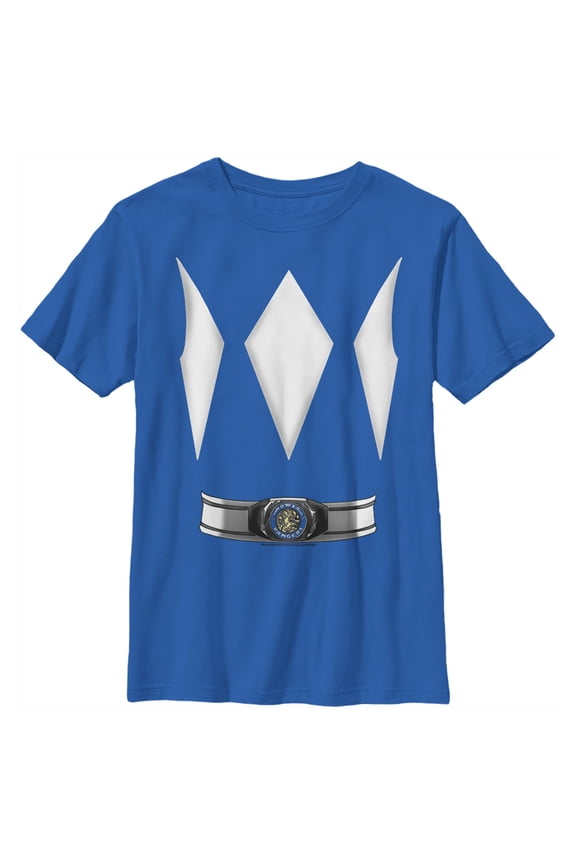 Boy's Power Rangers Blue Ranger Costume Tee  Graphic Tee Royal Blue X Small