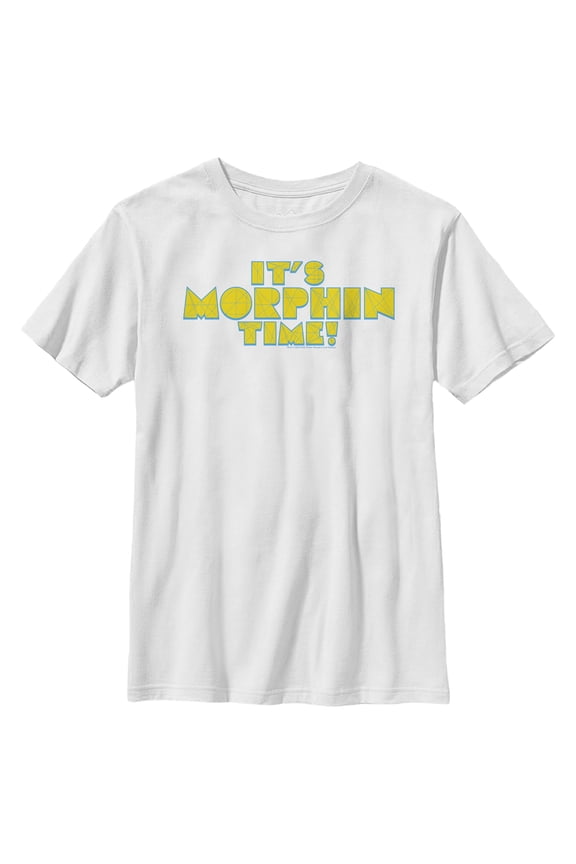 Boy's Power Rangers Geometric Morphin Time Graphic Tee White X Small
