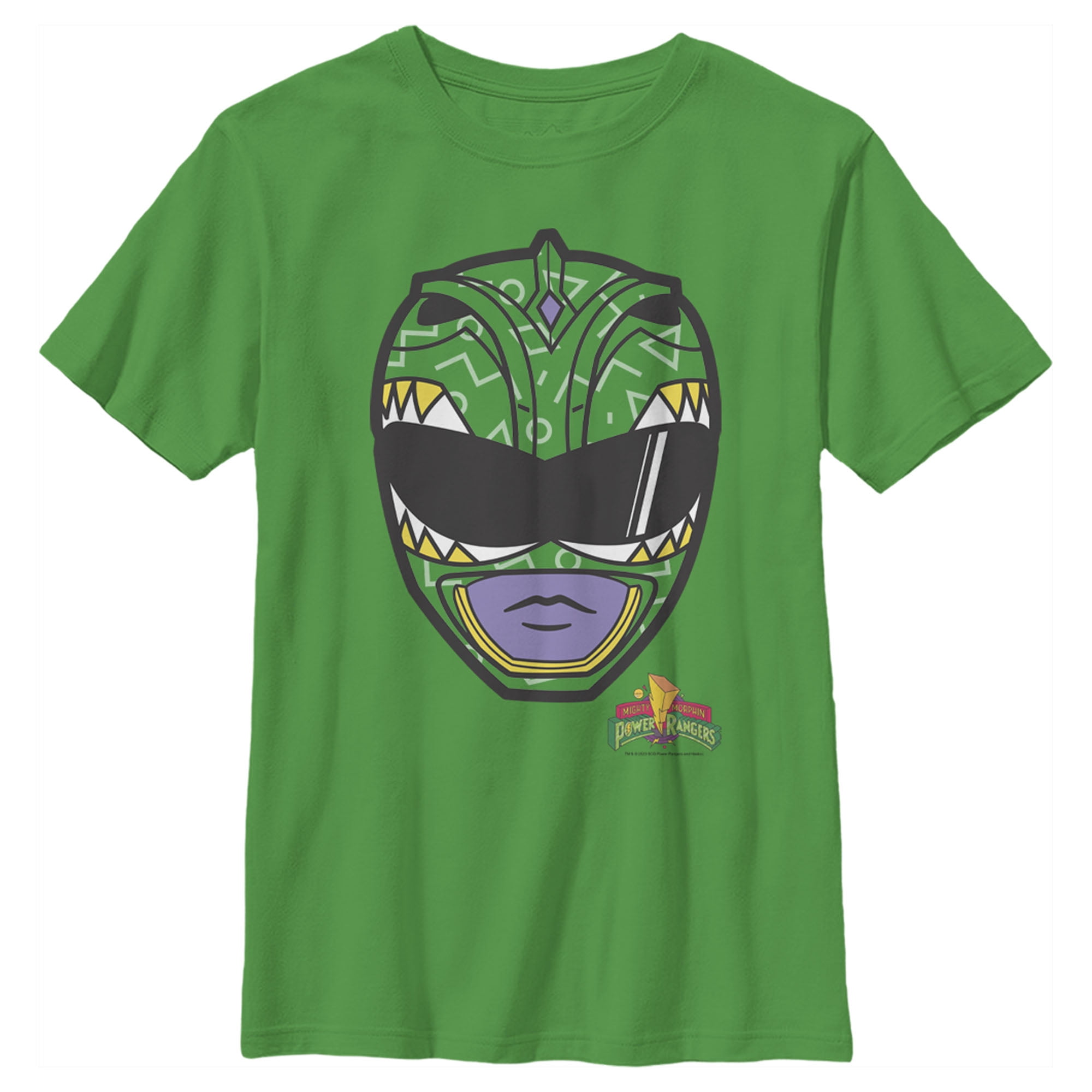 Power Rangers Boys' Green Ranger Helmet Graphic Tee, Kelly Green ...