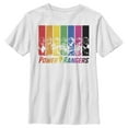 thumbnail image 1 of Boy's Power Rangers Mighty Rainbow Colors Group  Graphic Tee White X Large, 1 of 4