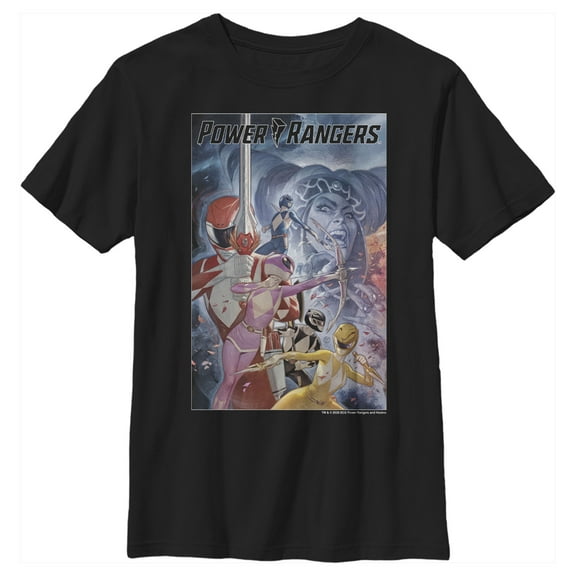 Boy's Power Rangers Rita Repulsa Epic Poster  Graphic Tee Black X Small