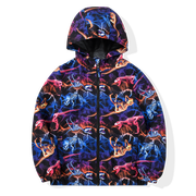 Boy's Rain Jacket Lightweight Breathable Raincoat Waterproof Hooded Rain Jacket Multicolor Dinosaur 14