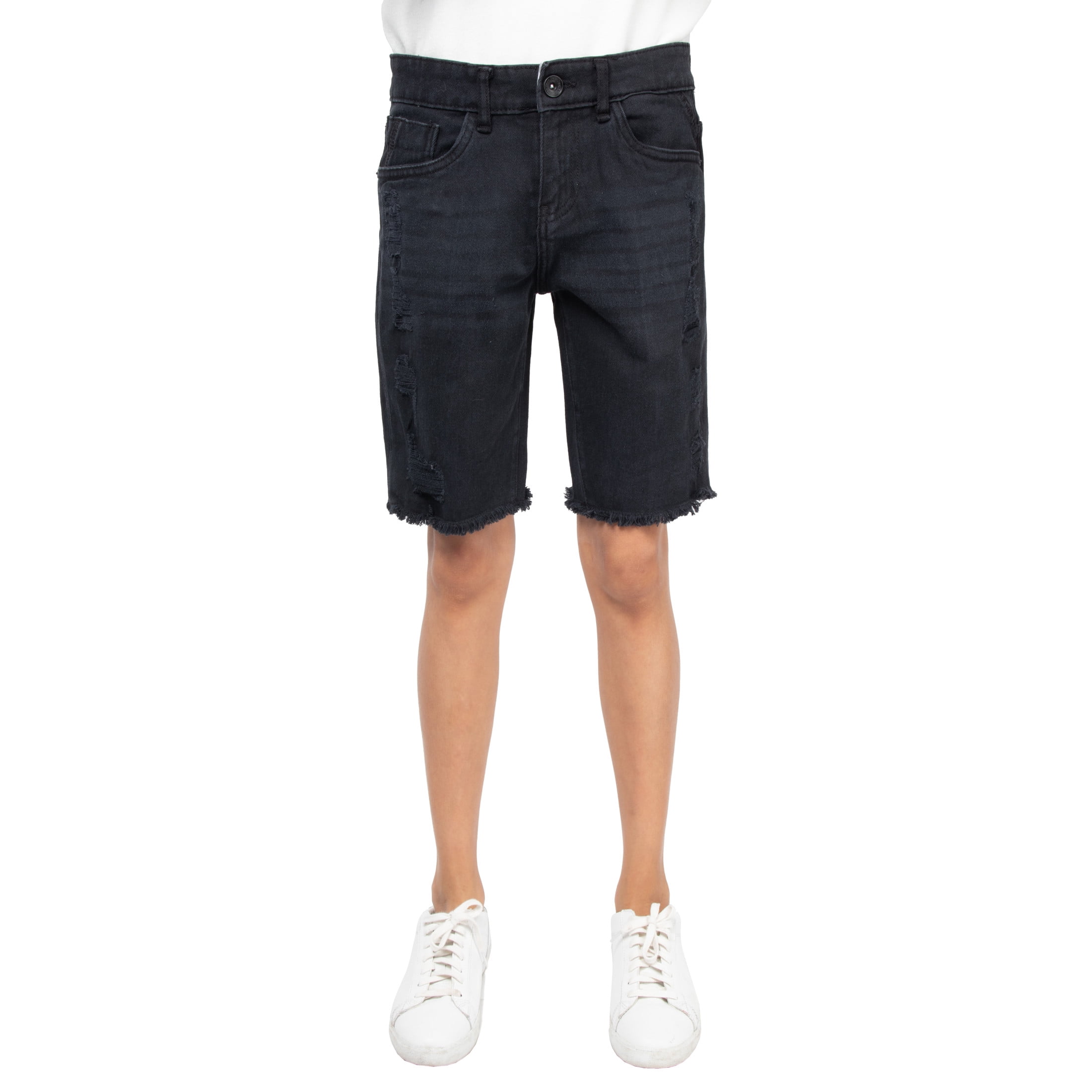 RAW X Boy's RawX Distressed Denim Shorts, Black Wash, 18 - Walmart.com