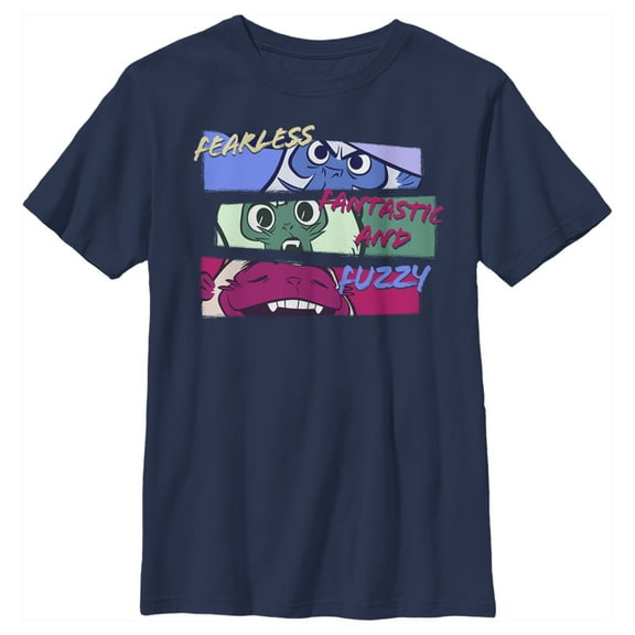 Boy's Raya and the Last Dragon Ongi Fearless Fantastic and Fuzzy Graphic Tee Navy Blue Large