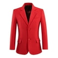 thumbnail image 1 of Boy's Red Suit Jacket Formal Suit for Wedding Church Birthday Party Prom School Homecoming Stage Show, 1 of 5