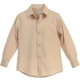 thumbnail image 1 of Boy's Regular Fit Long Sleeve Standard Cuff Pocket Uniform Casual Dress Shirt, 1 of 3