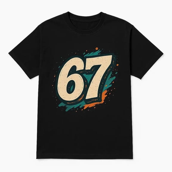 Boy's Retro Splatter Number 67 Graphic T-Shirt
