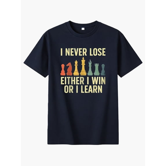 Boy's Retro Vintage Chess Player Graphic Crewneck T-Shirt