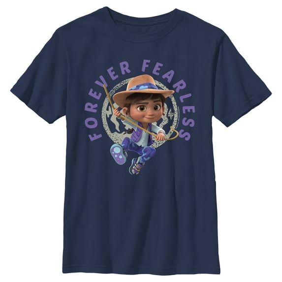Boy's Ridley Jones Forever Fearless Graphic Tee Navy Blue Small