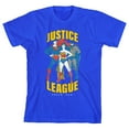thumbnail image 1 of Boy's Royal Blue Graphic Tee, Justice League Victory Pose-M, 1 of 2