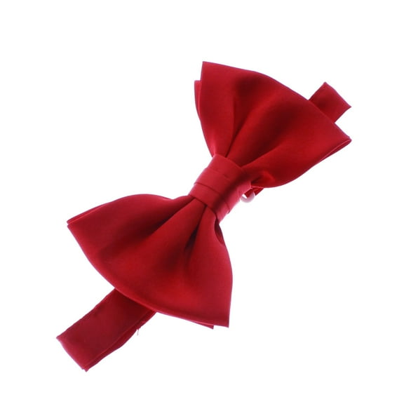 Boy's Satin Adjustable Pre-Tied Bow Tie - Red