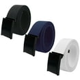 thumbnail image 1 of Boy's School Uniform 3 pack Black Flip Top Military Canvas Web Belts Large Black, Navy, White, 1 of 2