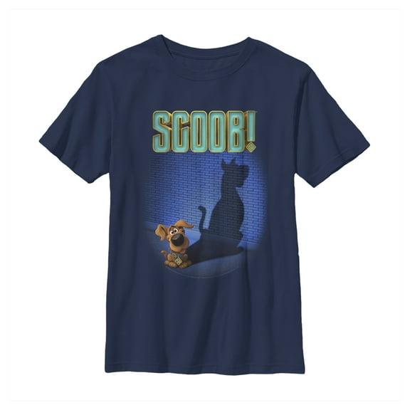 Boy's Scooby Doo Dog Shadow Graphic Tee Navy Blue X Large