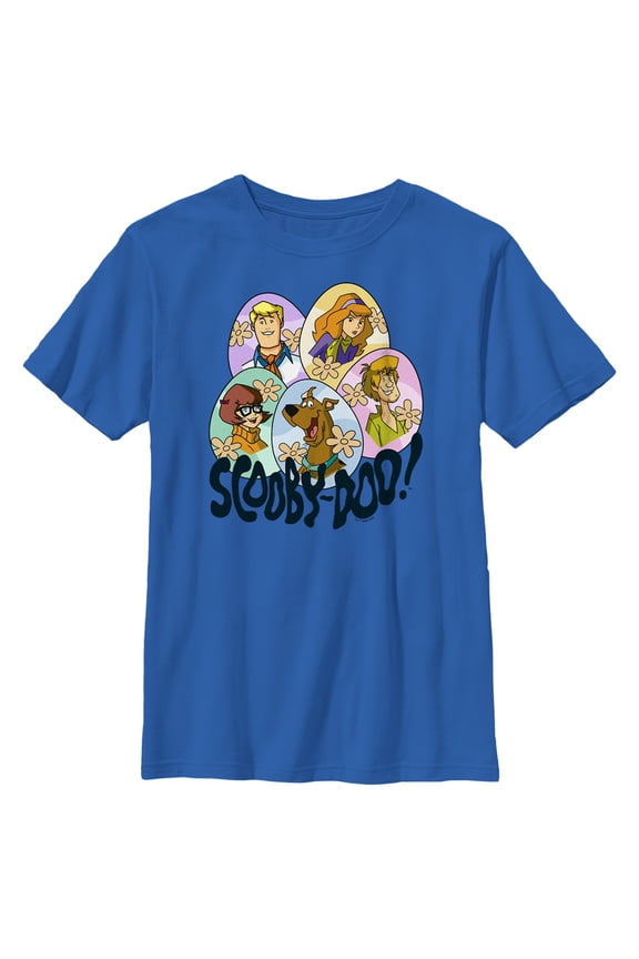 Boy's Scooby Doo Easter Gang Graphic Tee Royal Blue Small