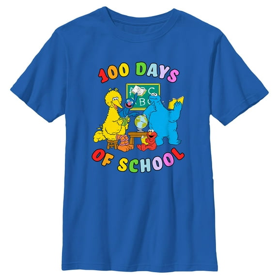 Boy's Sesame Street 100 Days of School Crew Graphic T-Shirt