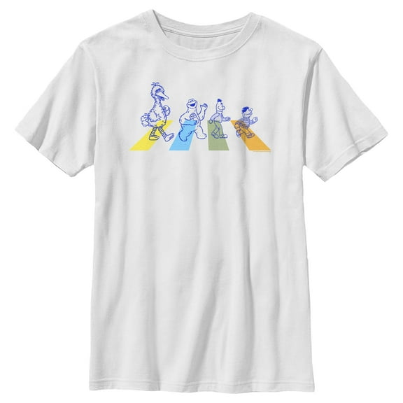 Boy's Sesame Street Crossing Abbey Street  Graphic T-Shirt
