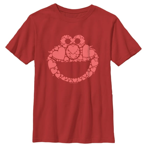 Boy's Sesame Street Elmo Heart Fill  Graphic T-Shirt