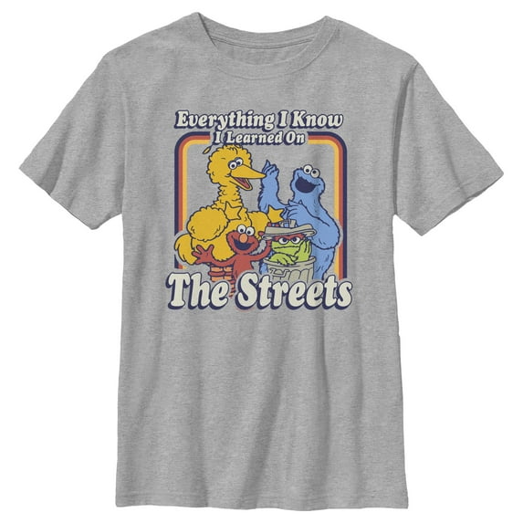 Boy's Sesame Street Everything I Know I Learned on the Streets Graphic T-Shirt