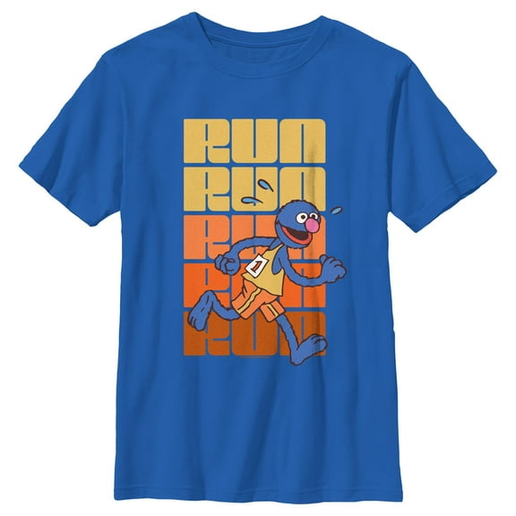 Boy's Sesame Street Grover Run Repeat  Graphic T-Shirt