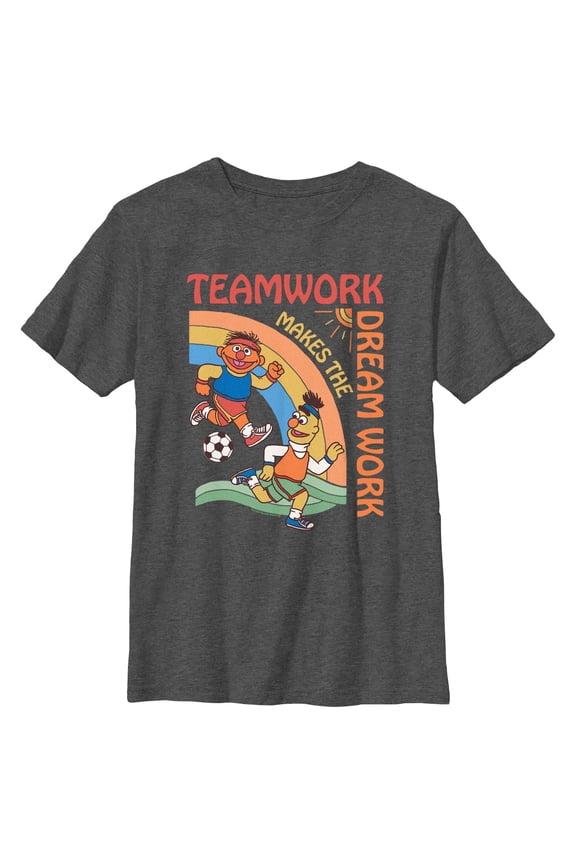 Boy's Sesame Street Teamwork Makes the Dream Work Graphic T-Shirt