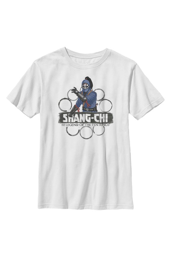 Boy's Shang-Chi and the Legend of the Ten Rings Death Dealer Rings Graphic Tee White Medium