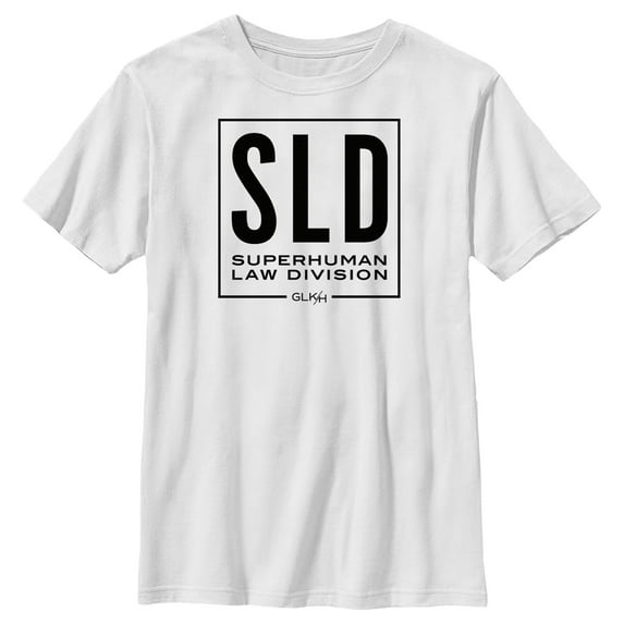 Boy's She-Hulk: Attorney at Law Black SLD Logo Graphic Tee White X Large