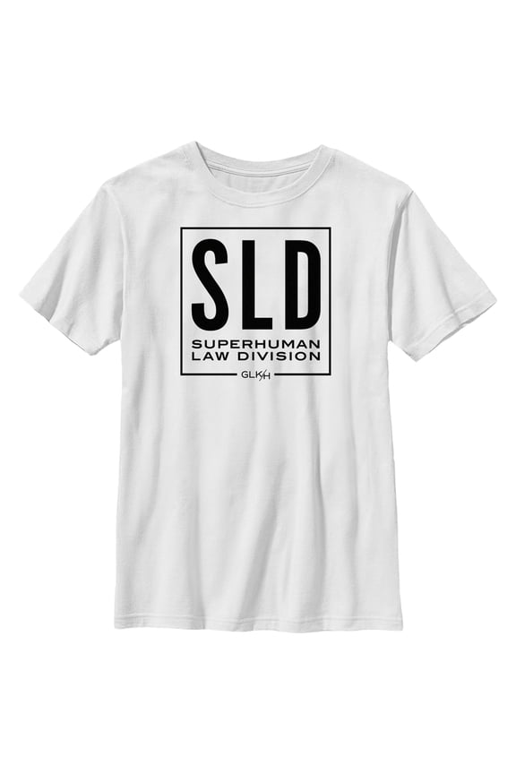 Boy's She-Hulk: Attorney at Law Black SLD Logo Graphic Tee White X Small
