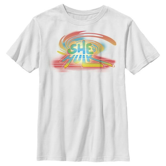 Boy's She-Hulk: Attorney at Law Colorful Logo  Graphic Tee White Large