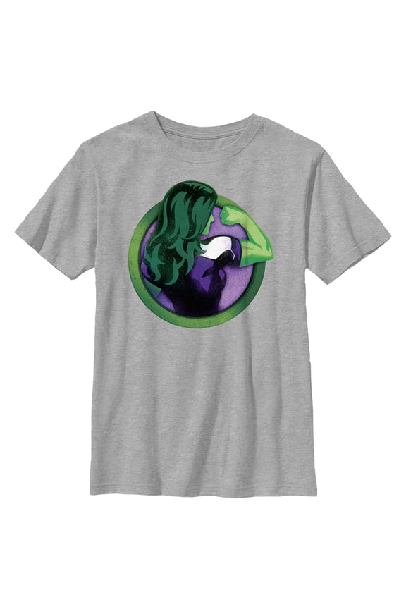 Boy's She-Hulk: Attorney at Law Flex Icon  Graphic Tee Athletic Heather Large