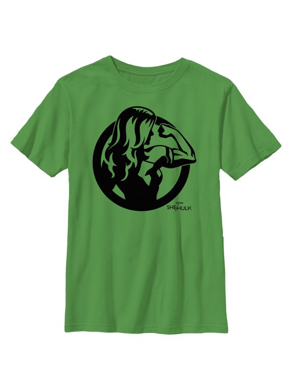 Boy's She-Hulk: Attorney at Law Flex Icon Outline Graphic Tee Kelly Green Medium