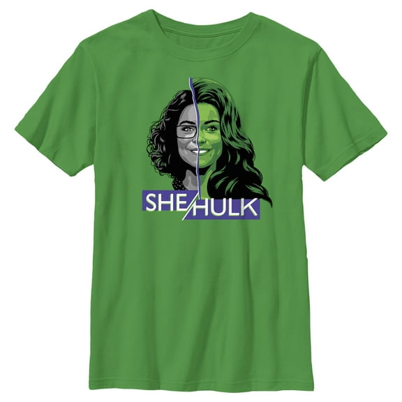 Boy's She-Hulk: Attorney at Law Half Lawyer Half Hero Graphic Tee Kelly Green Medium