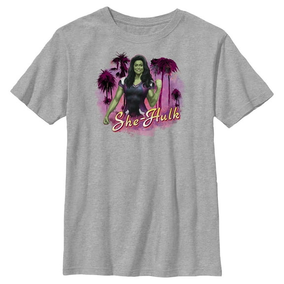 Boy's She-Hulk: Attorney at Law Hero Pose  Graphic Tee Athletic Heather X Large