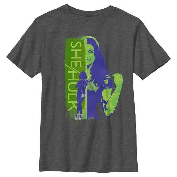 Boy's She-Hulk: Attorney at Law Proud To Be Hero  Graphic Tee Charcoal Heather X Large