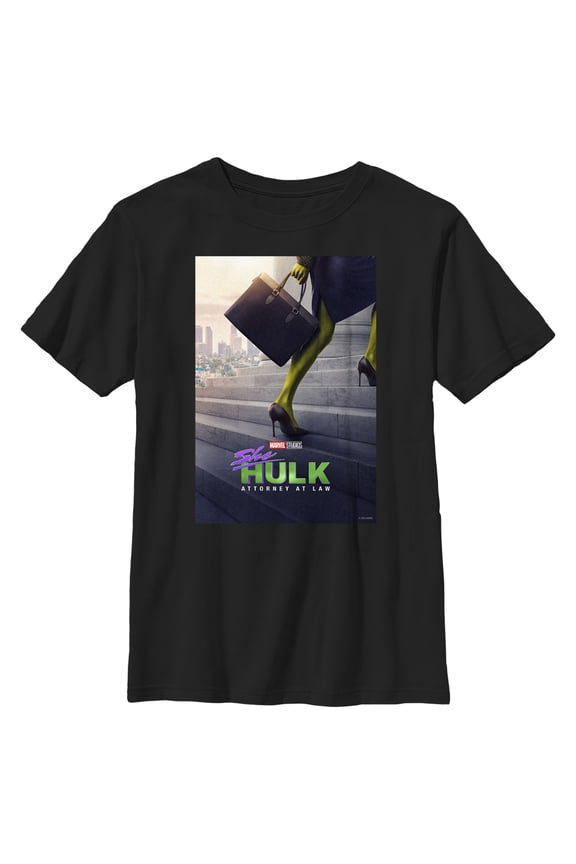 Boy's She-Hulk: Attorney at Law Super Lawyer  Graphic Tee Black Medium