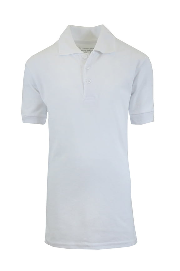Boy's Short Sleeve School Uniform Pique Polo Shirts (Big Boys)