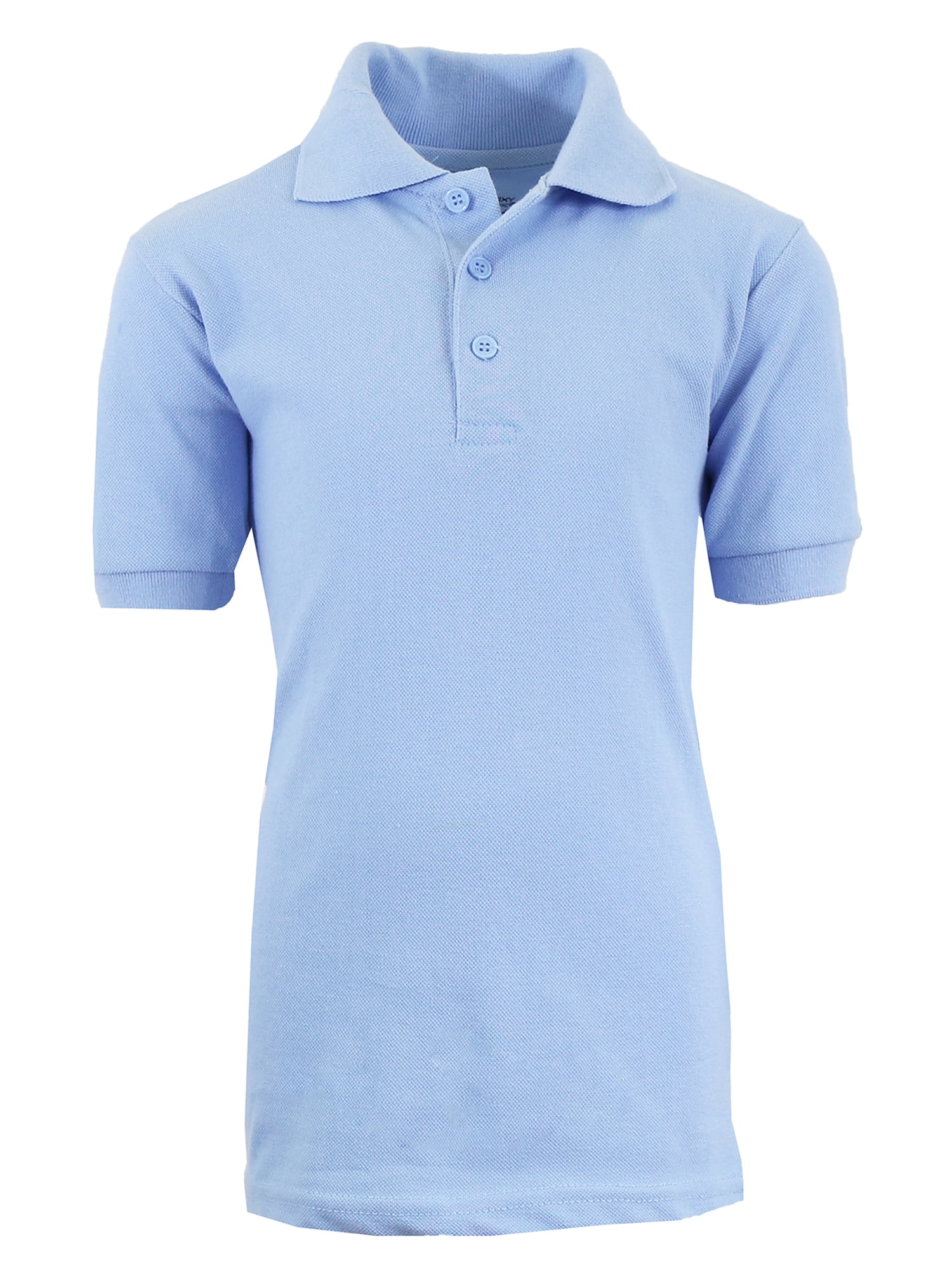 36 Pack Men's Short Sleeve School Uniform Polo Shirt - Royal Blue