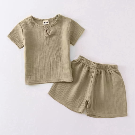 Boy's Short Sleeved Running Suit Quick Drying Short Sleeve Tops Shorts Baby Summer Clothes 6-12M