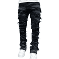 thumbnail image 1 of Boy's Skinny Fit Comfy Jeans Ripped Destroyed Distressed Stylish Slim Washed Denim Jeans Pants Black 12, 1 of 6