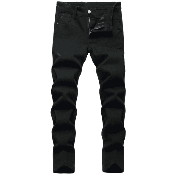 Boy's Skinny Fit Jeans Fashion Black Denim Pants 16