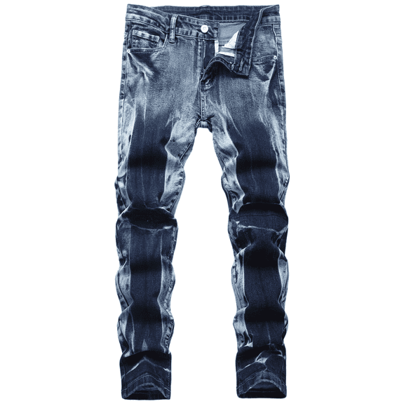 Boy's Skinny Jeans Slim Fit Comfy Jeans Ripped Destroyed Distressed Stylish Washed Color Blocked Denim Pants Blue 12