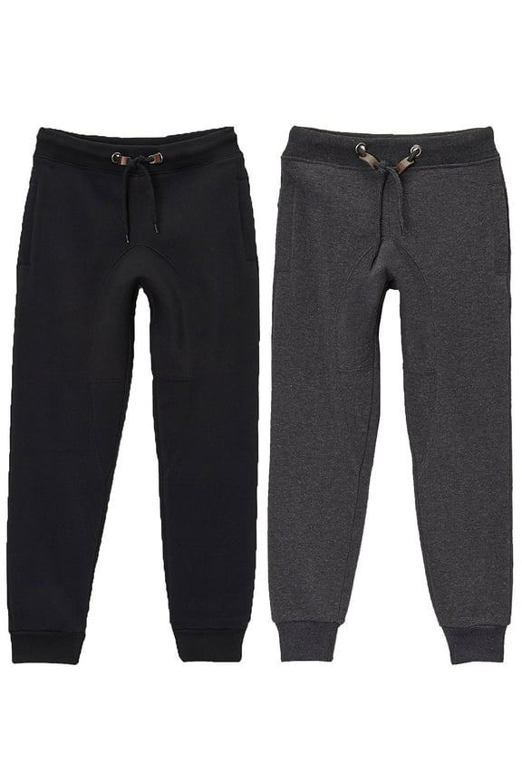 Boy's Slim-Fit Fleece Jogger Sweatpants (2-Pack)