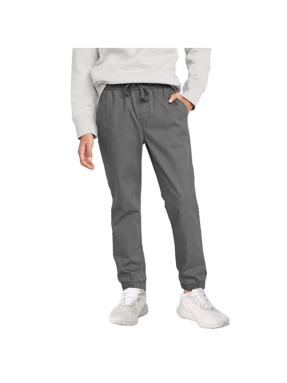 Boy's Slim Fitting Cotton Stretch Classic Twill Joggers