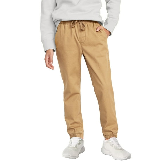 Boy's Slim Fitting Cotton Stretch Classic Twill Joggers