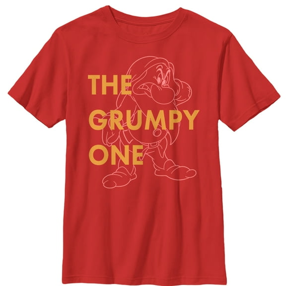 Boy's Snow White and the Seven Dwarfs Grumpy One  Graphic Tee Red X Large